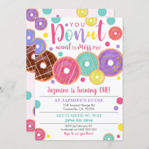 Donut 1er Anniversaire Invitation à ne pas manquer