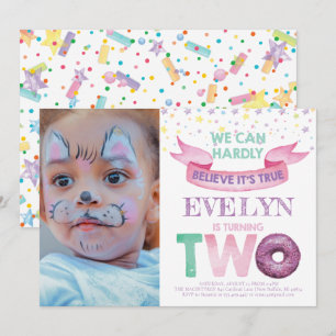 Donut 2e anniversaire Invitation photo