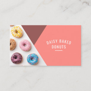 Donut Bakery Sweet Chef Desserts Carte de visite