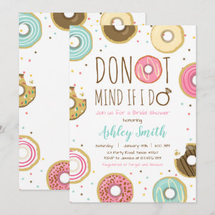 Donut Bridal Shower Invitation Attention Si Je Le 