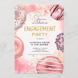 Donut ENGAGEMENT party Invitation