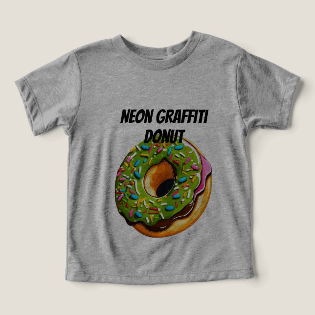 Donut Graffiti Néon - Explosion de Paillettes d'Ar (Design Recto)