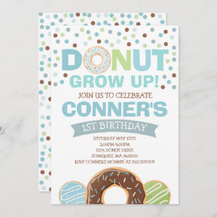 Donut Invitation Anniversaire Donut Grow Up Party