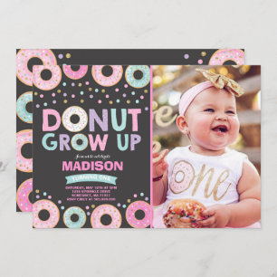 Donut Invitation Anniversaire Donut Grow Up Party