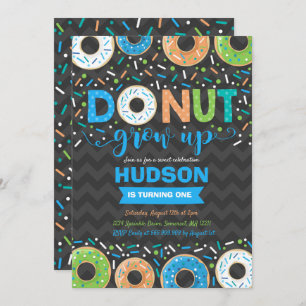 Donut Invitation Anniversaire Donut Grow Up Party