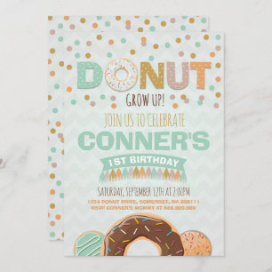 Donut Invitation Anniversaire Donut Grow Up Party