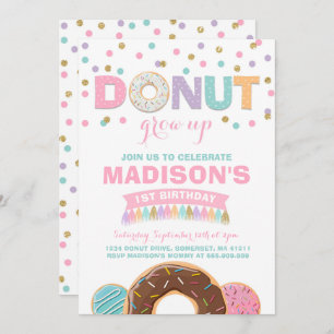Donut Invitation Anniversaire Donut Grow Up Party