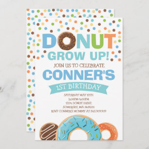 Donut Invitation Anniversaire Donut Grow Up Party