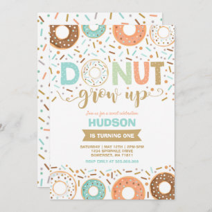 Donut Invitation Anniversaire Donut Grow Up Party