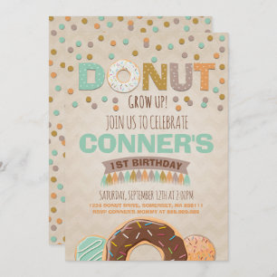 Donut Invitation Anniversaire Donut Grow Up Party