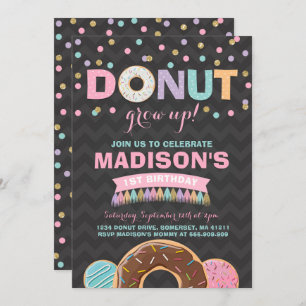 Donut Invitation Anniversaire Donut Grow Up Party