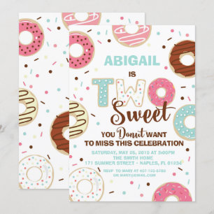 Donut Invitation d'anniversaire à thème