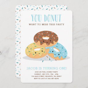 Donut Miss This Fun Anniversaire invitation Mist