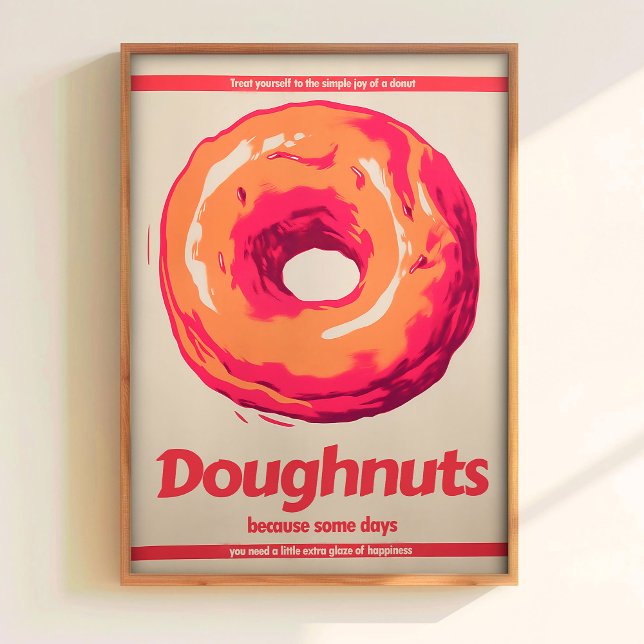 Donut Poster Retro Kitchen Art Retro Kitchen Poste (Créateur téléchargé)