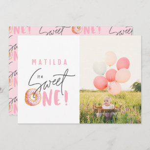 Donut sucré une invitation de 1er anniversaire