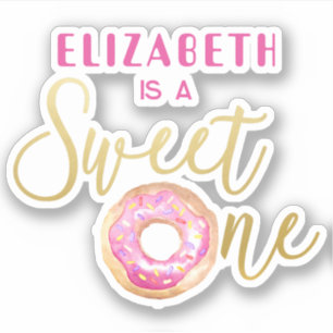 Donut Sweet One 1st Birthday Sticker