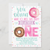 Donut veut manquer cette 1ère invitation d'anniver