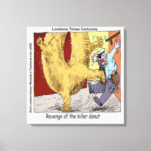 Donut Vs Police Drôle Drôle Dessin Sur Toile Impri