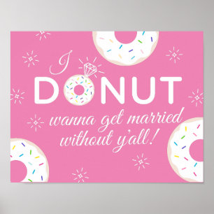Donut Wanna Se Marier Sans Votre Poster