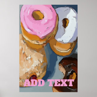 Donuts add text poster