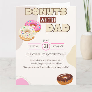 Donuts avec Papa Invitation Fête des Pères Célébra