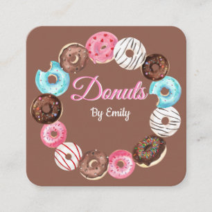 Donuts Bakery Carré Carte de visite