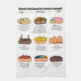 Donuts by AI Weirity - Serviette de cuisine