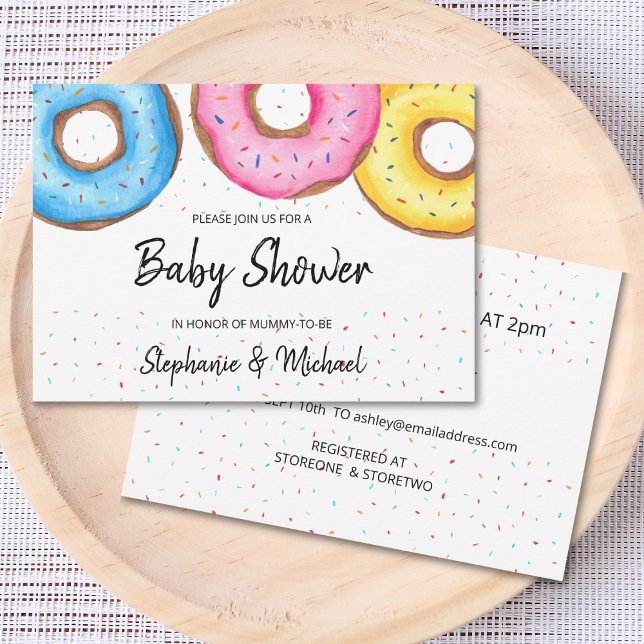 Donuts Couples Baby shower Invitation (Créateur téléchargé)