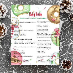 Donuts de Noël - Bébé Quiz Jeu de Baby Shower