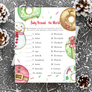 Donuts de Noël - Jeu de nom de bébé autour du mond