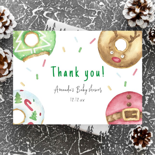 Donuts de Noël Merci pour la baby shower  (Créateur téléchargé)
