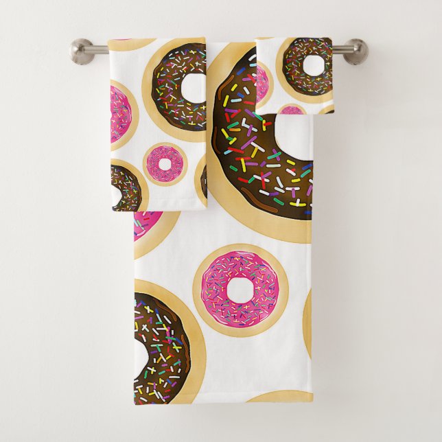 Donuts Moderne Amusant Mignon Rose Et Marron Sprin (En situation)