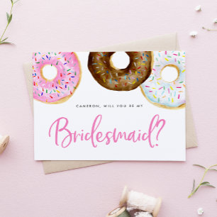 Donuts roses et chocolat Be My Bridesmaid