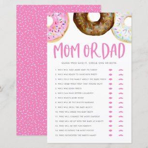 Donuts roses et chocolat Jeu de douche maman ou pa