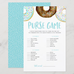 Donuts What's In Your Purse Baby shower Jeu