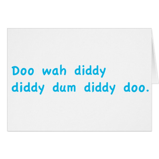 Doo Wah Diddy (Devant horizontal)