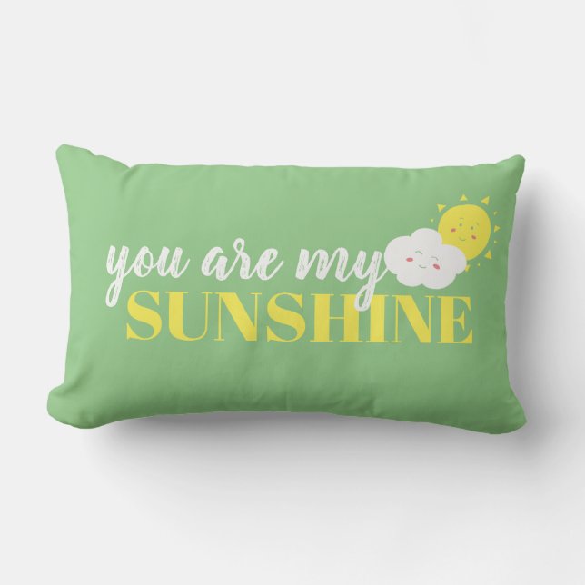 Doodé Vous Êtes Mon Coussin Sunshine Vert Jaune (Recto)