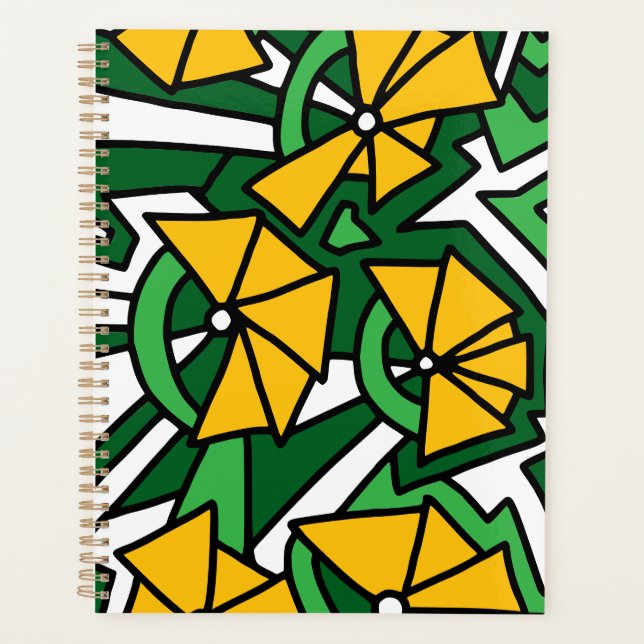 Doodle Art aux fleurs jaunes (Devant)