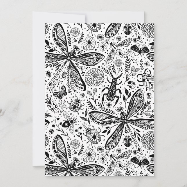 Doodle bugs on dark blue (Devant)