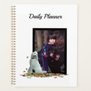Doodle Chien En Feuille Daily Planner Avec Photo