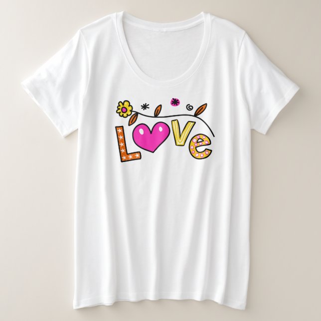 Doodle d'amour tiré à la main (Design devant)