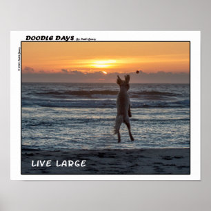 Doodle Days Comics "Live Large" Poster (14 x 11)