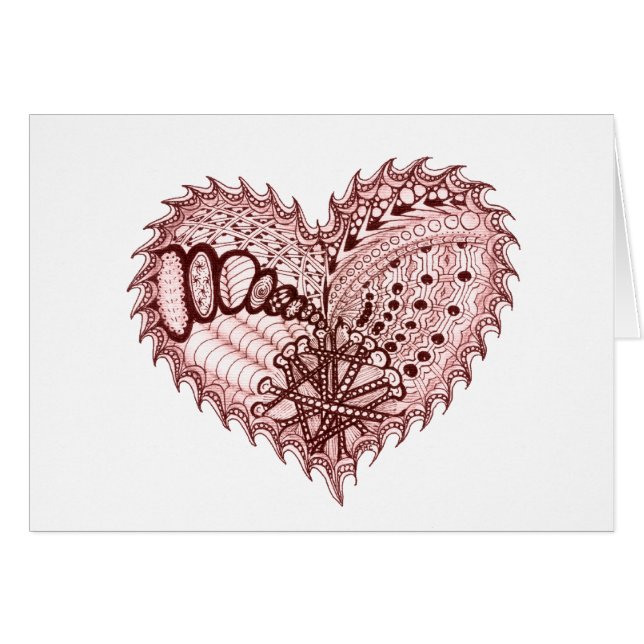 Doodle de feu de coeur rouge (Devant horizontal)