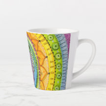 Doodle de Sunburst coloré Mandala Conception Mug d
