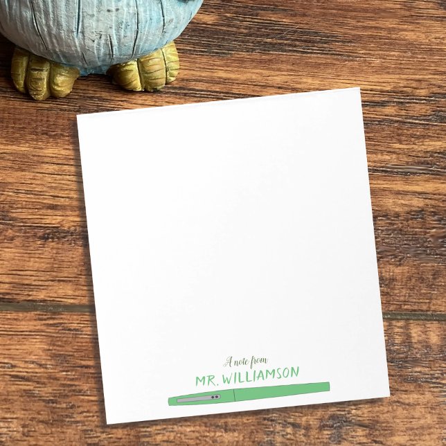 Doodle en vert | Une note de | Bloc-notes de l'ens (Créateur téléchargé)