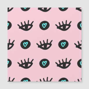 Doodle Fille : Coeurs Des Yeux Sans Couleur.