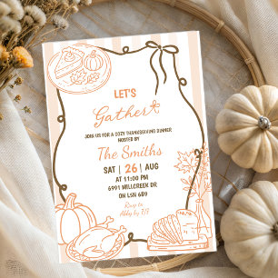 Doodle manuscrit Invitation Action de grâce