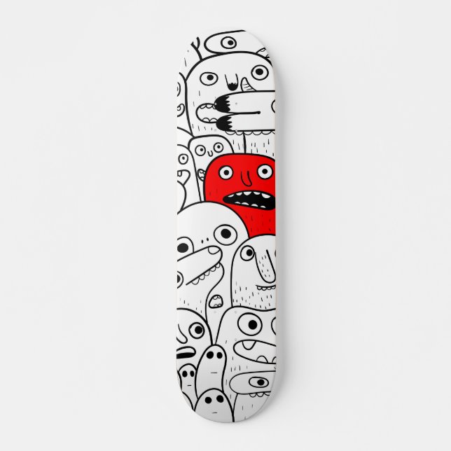 Doodle Monsters Skateboard (Devant)