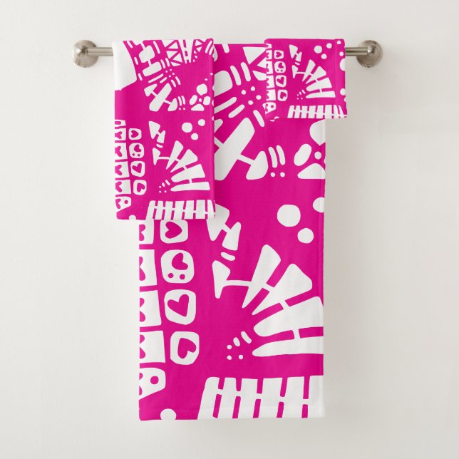 Doodle rose et blanc (En situation)