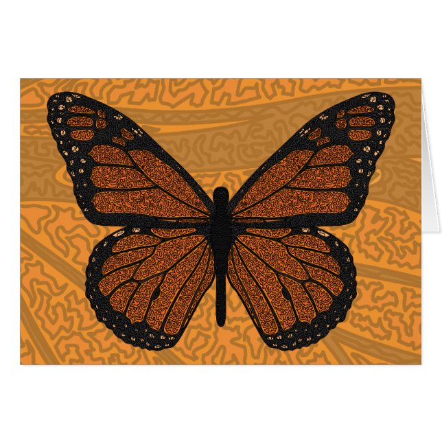 Doodled Monarch Card (Devant horizontal)